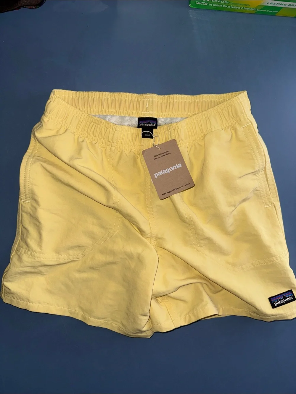 Patagonia Kids Yellow Swim Shorts
